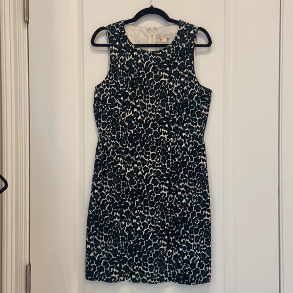 JCrew Leopard print dress - size 8